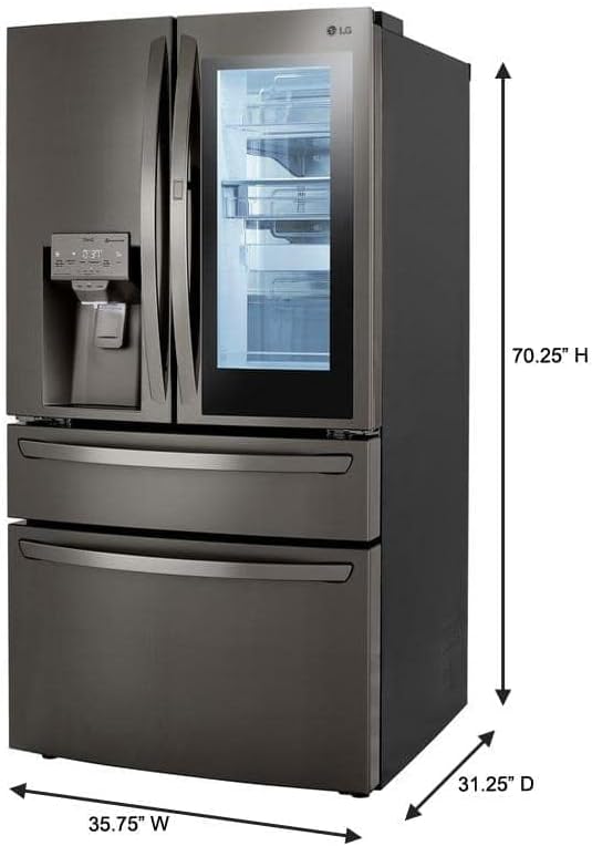 23 cu. ft. Smart wi-fi Enabled InstaView™ Door-in-Door® Counter-Depth Refrigerator with Craft Ice™ Maker