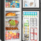 Double Door Refrigerator with Freezer, 4.5 Cu.Ft, Small Fridge with Freezer, 7 Settings Temperature Adjustable, Mini Refrigerator for Apartment Bedroom Dorm and Office (4.5 Cu.Ft, Black)