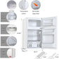Antarctic Star Compact Refrigerator,3.2 Cu.Ft. Mini Separate Freezer Double 2-Door,Adjustable Removable Shelves for Basement,Apartment,Dorm,Office,WHITE