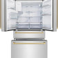 ZLINE Autograph 36 in. Counter-Depth Refrigerator with Bronze Traditional Handles (RFMZ-W-36-CB)