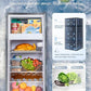 Double Door Refrigerator with Freezer, 4.5 Cu.Ft, Small Fridge with Freezer, 7 Settings Temperature Adjustable, Mini Refrigerator for Apartment Bedroom Dorm and Office (4.5 Cu.Ft, Black)
